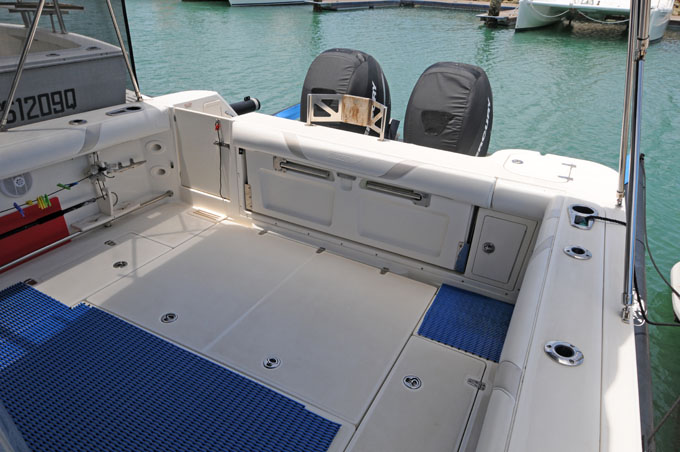 A boat's deck with its pest entry points being blocked.