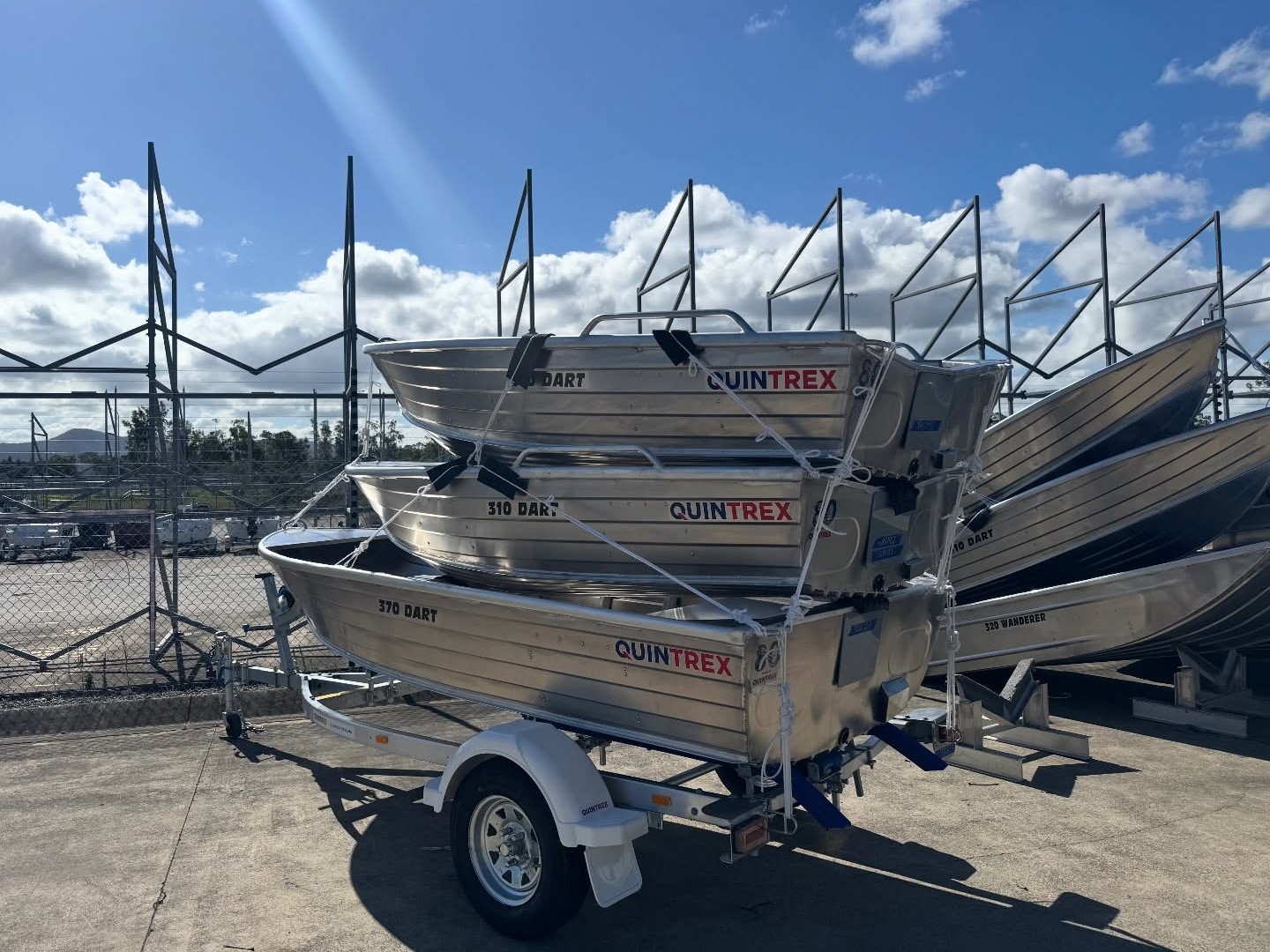 quintrex tinnies stacked on top of each other