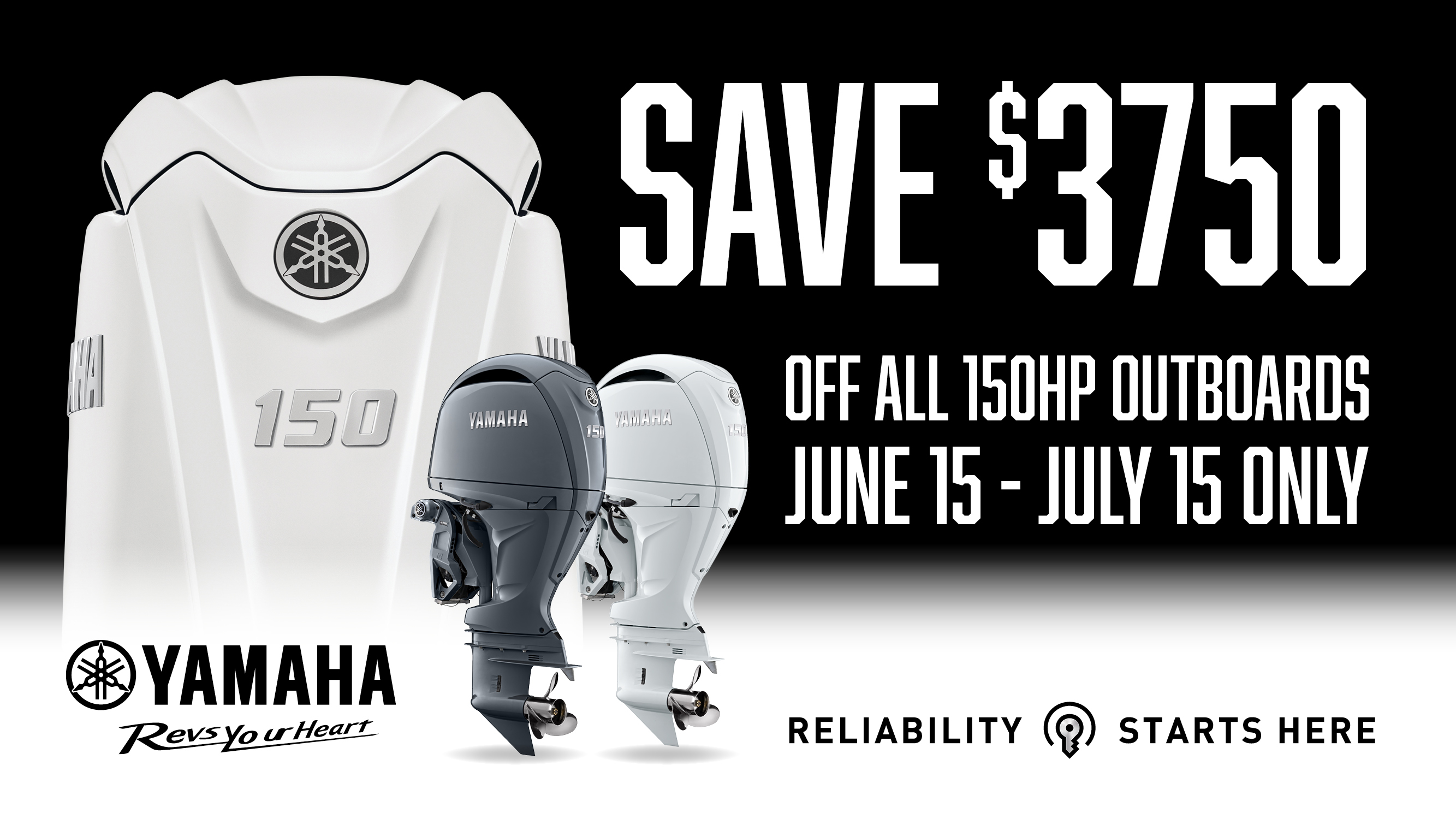 yamaha marine 150hp promo banner