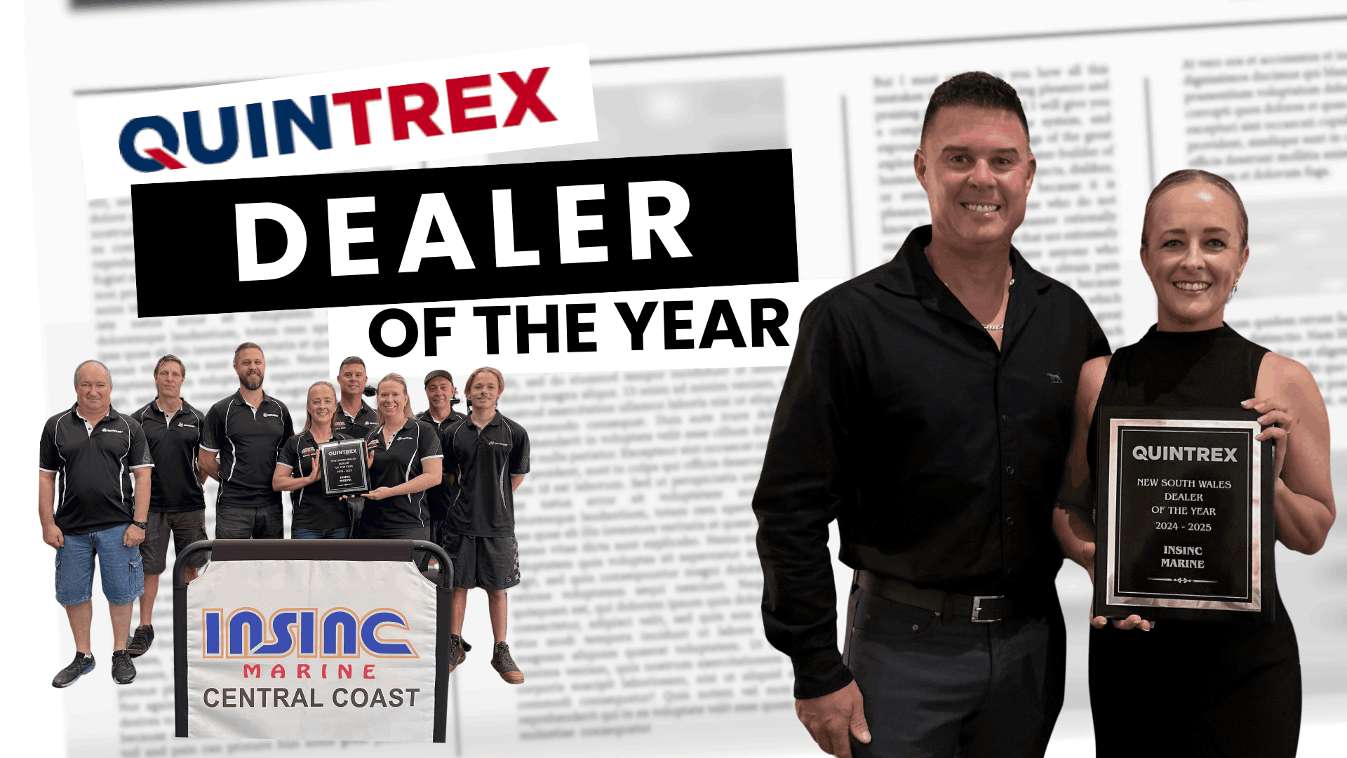 Insinc Marine Quintrex Dealer of the Year