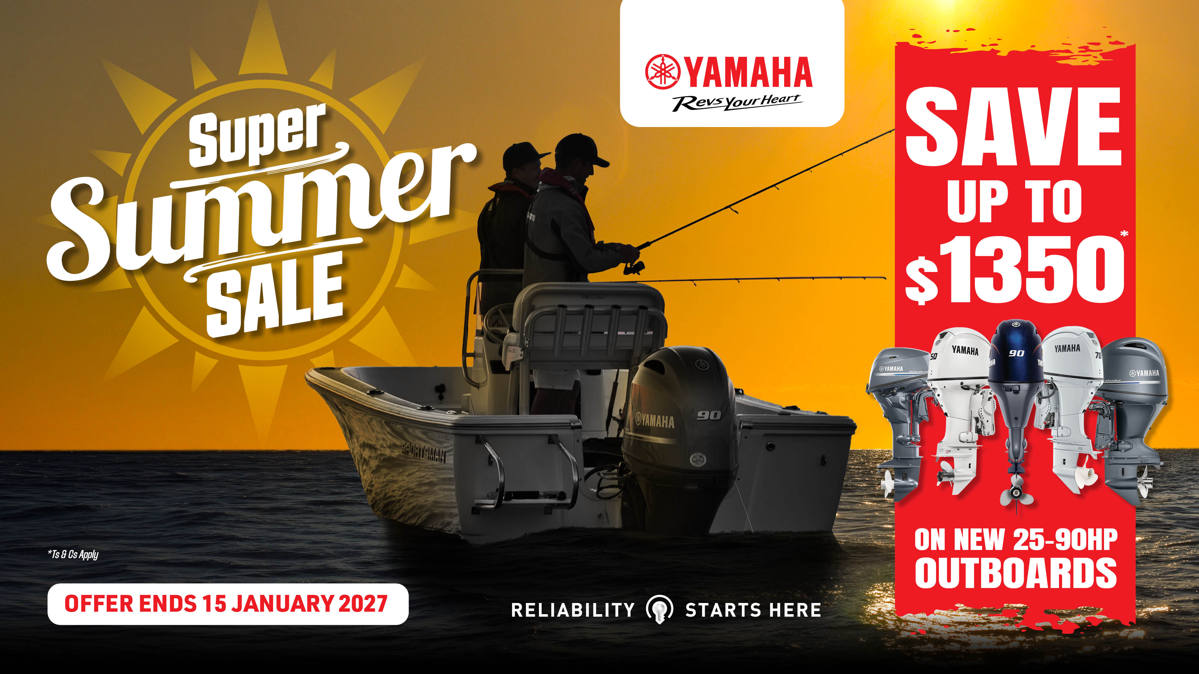 yamaha marine super summer sale promo banner