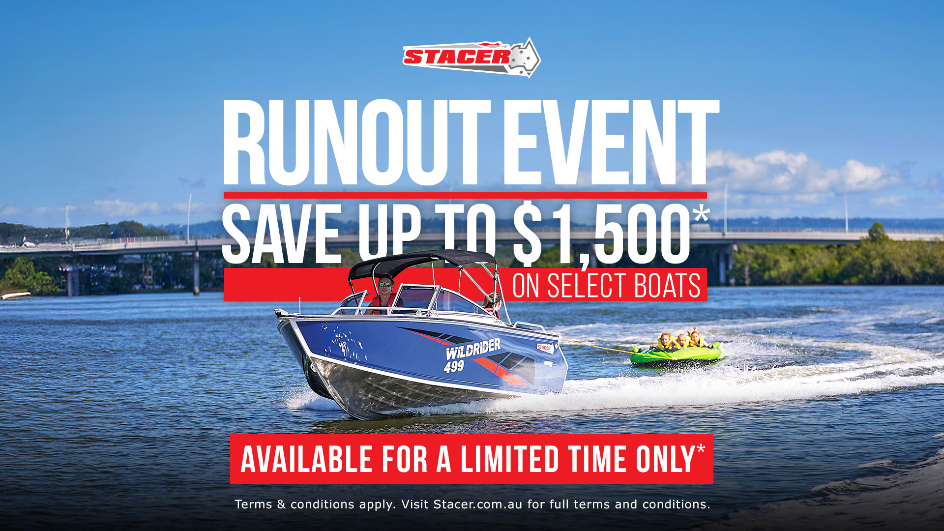 stacer runout event sale banner