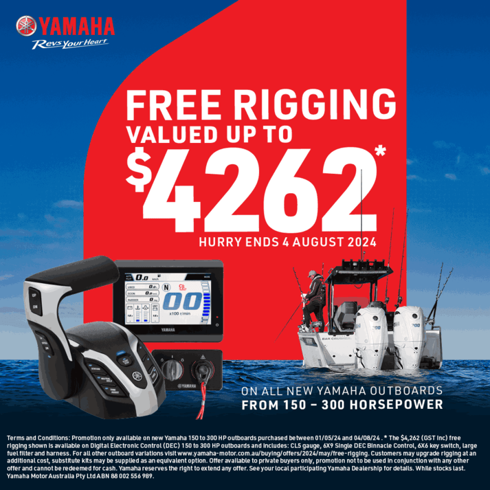 Yamaha Outboards Come With Free Rigging Valued Up to $4262