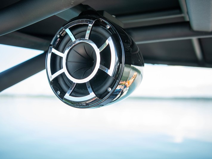 bluetooth speakersinstalled on a boat