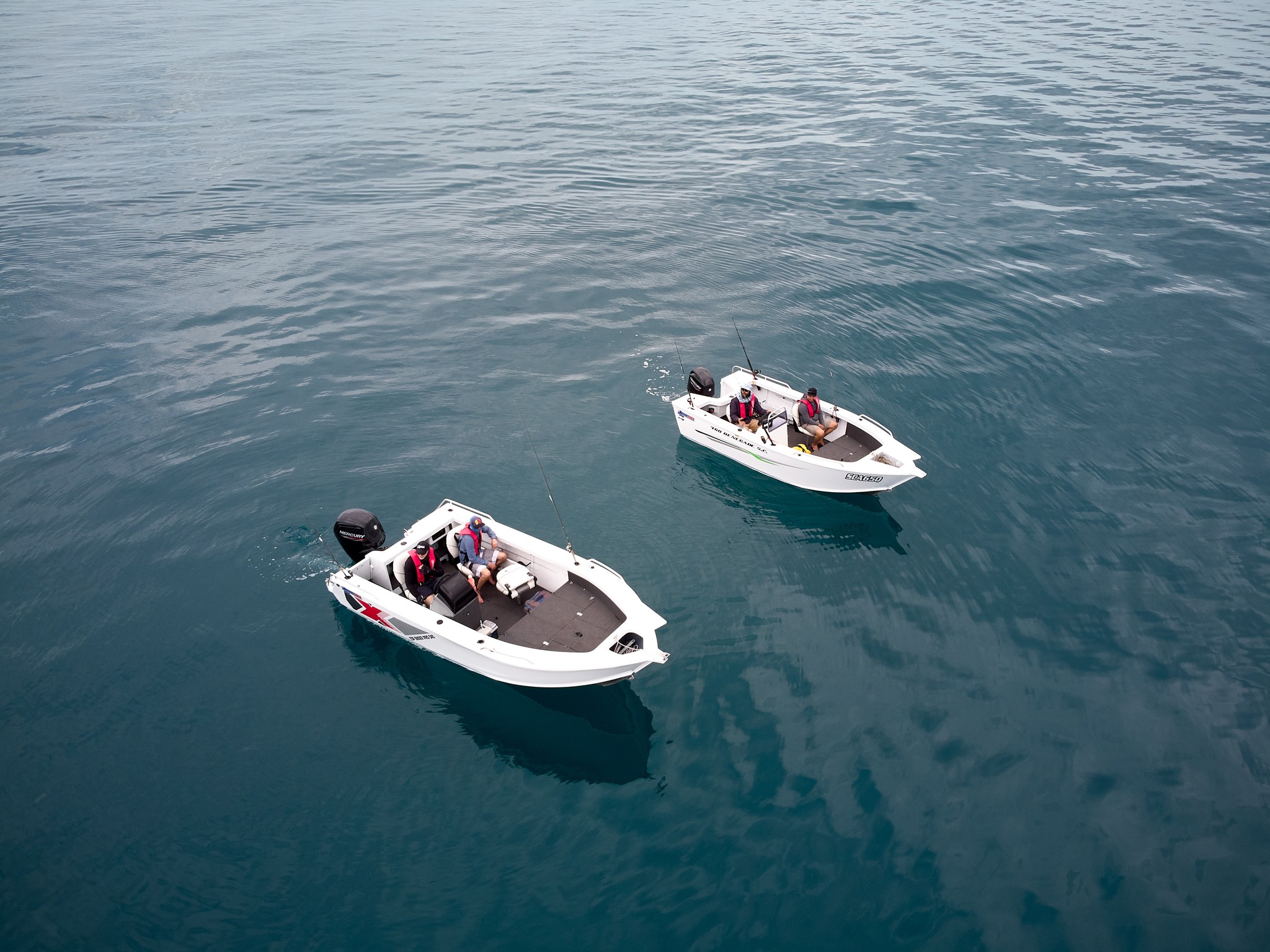 quintrex boats out at sea
