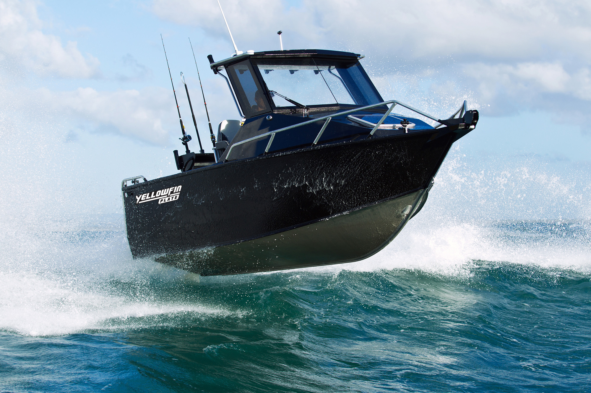 yellowfin boat planing